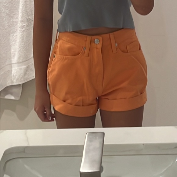Orange Jean shorts - Picture 5 of 6